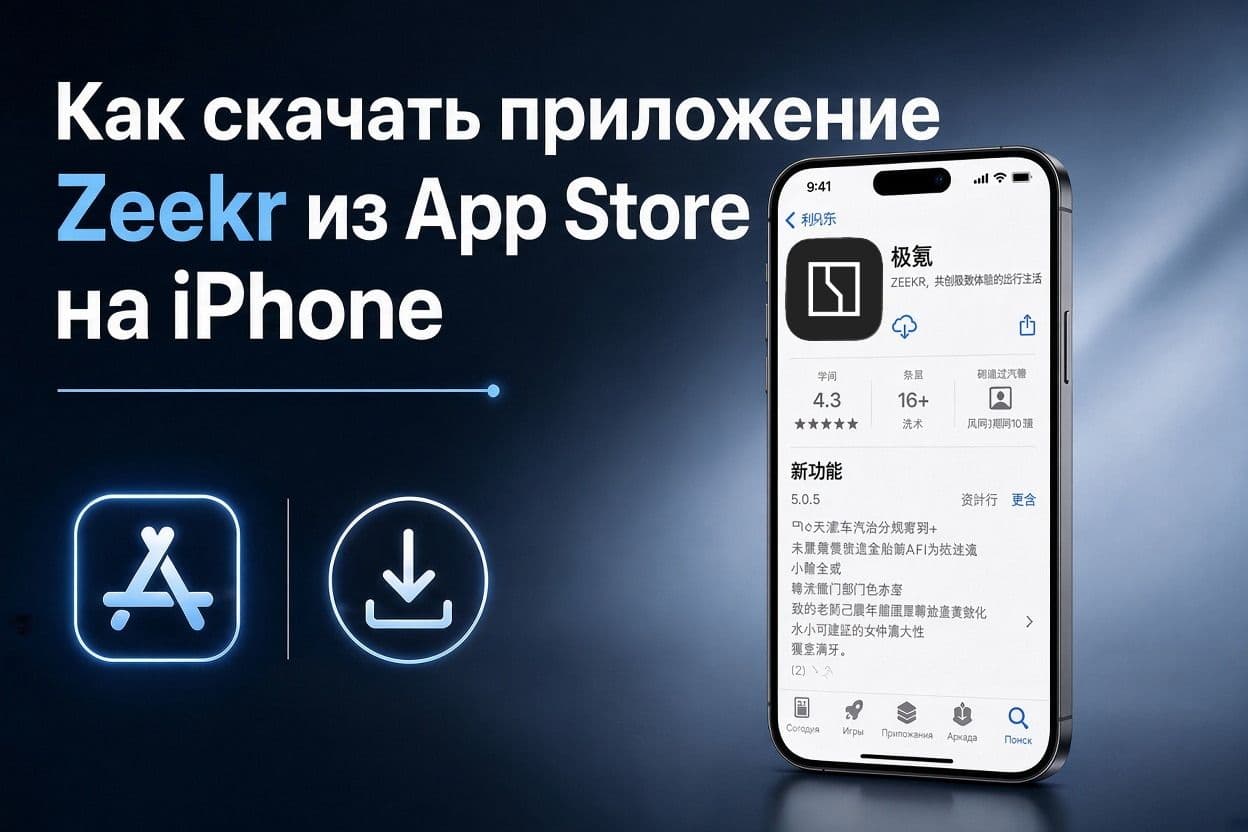 как установить приложение Zeekr на iphone
